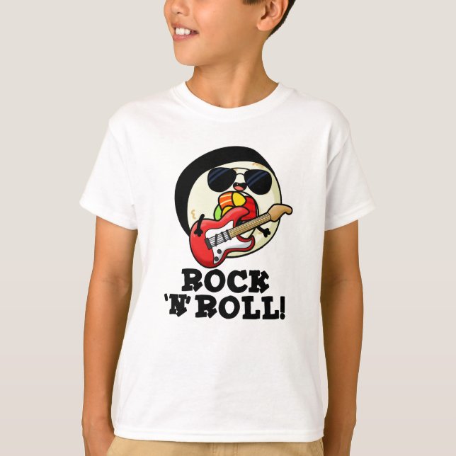 Rock n Roll Funny Sushi Roll Pun T Shirt (Framsida)