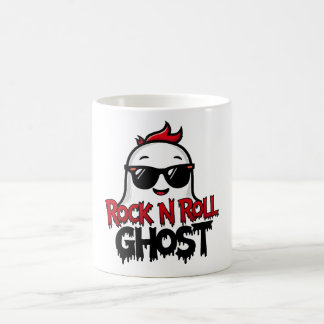 Rock N Roll Ghost Mug, Fun Halloween Graphic T Kaffemugg