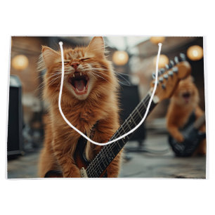 Rock N Roll Ginger Gitarr Katt Rockstjärna