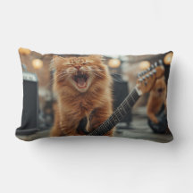 Rock N Roll Ginger Gitarr Katt Rockstjärna