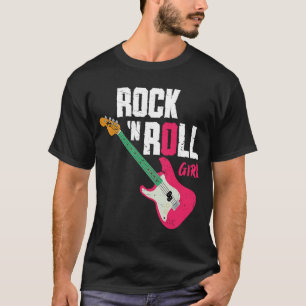 Rock N Roll Girl Guitar T Shirt