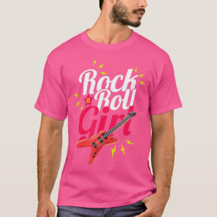 Rock N Roll Girl Guitarist Bassistance Musician Ro T Shirt