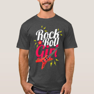Rock N Roll Girl Guitarist Bassistance Musician Wo T Shirt