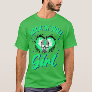 Rock n Roll Girl Music Dancing konsertfestival 3 T Shirt