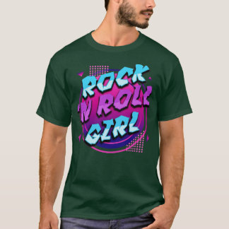 Rock N Roll Girl RockMusic Älskare för Rocker Girl T Shirt