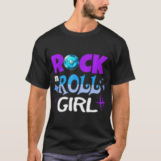 Rock N Roll Girl Sten Älskare Music T Shirt