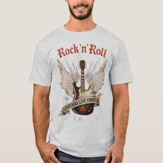 Rock n roll gitarrlegender lever för evigt T-Shirt