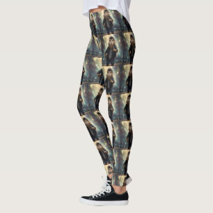 "Rock 'n' Roll Gnagare: Mohawk Capybara Rockstjärn Leggings