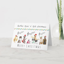 Rock n roll god jul musical hund sten band kort