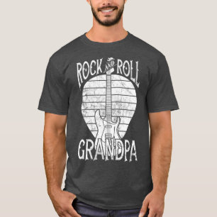 Rock n Roll Grandpa Vintage Guitar Player Gift T Shirt