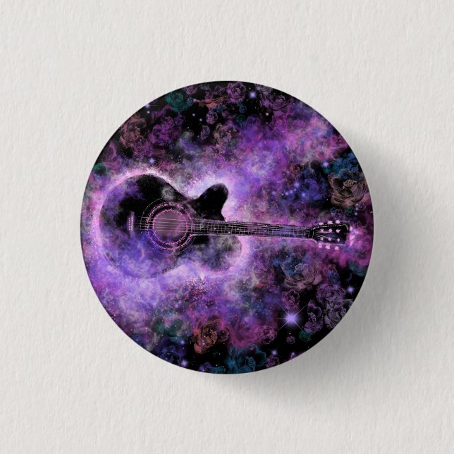 Rock N Roll Guitar Button Rock musik Knapp (Framsida)