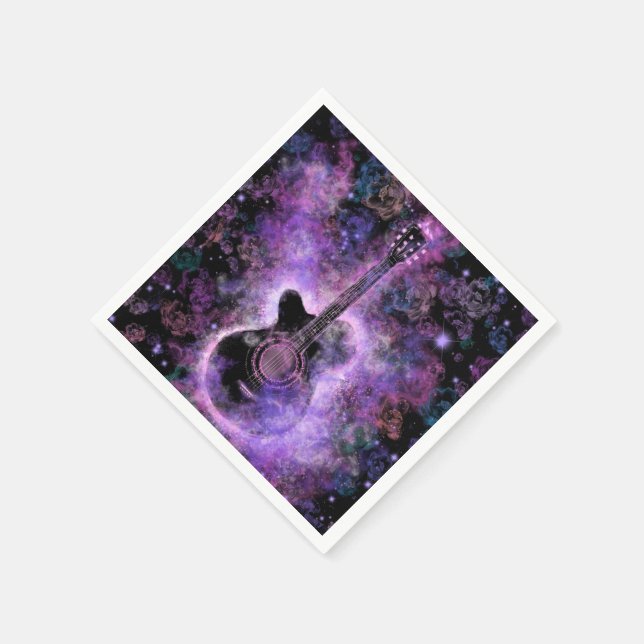 Rock N Roll Guitar Music Napkins Rock musik Pappersservett (Hörn)