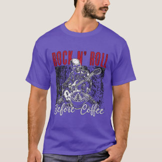 Rock N Roll innan kaffe 80-tals musik Kaffeälskare T Shirt