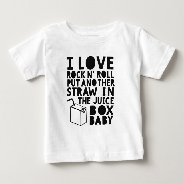 Rock N Roll Juice Box Barn Design T Shirt (Framsida)