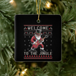 Rock n Roll jul Rocker Santa ful jul Julgransprydnad Keramik