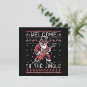 Rock n Roll jul Rocker Santa ful jul Julkort