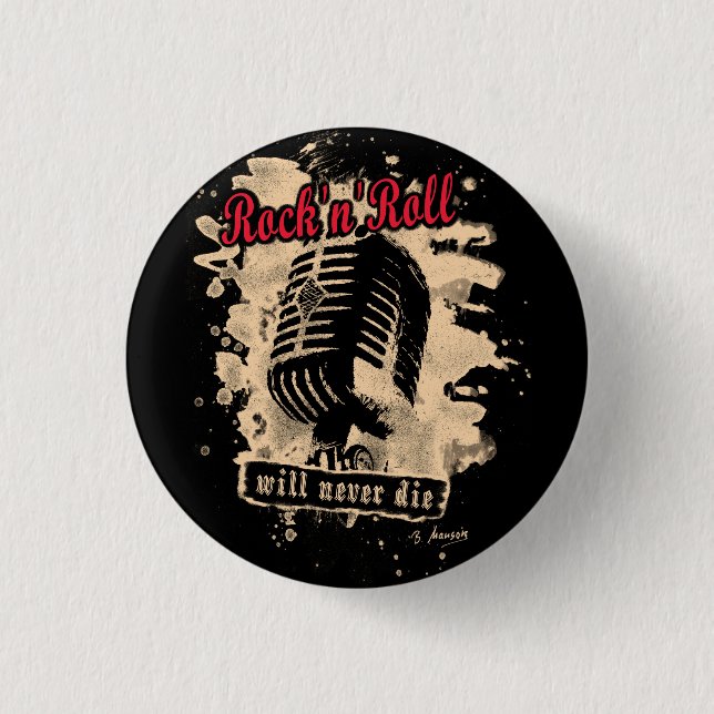 Rock-n-Roll Microphone - red Knapp (Framsida)