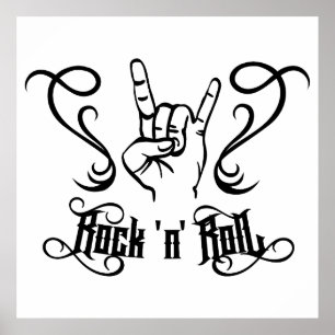 Rock 'n' Roll-musiksymbol  Poster