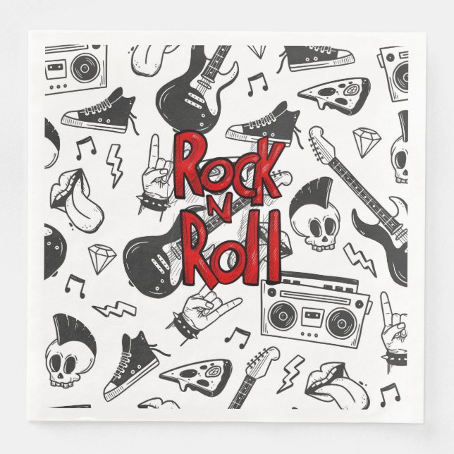 Rock N Roll Pappersservett (Framsida)