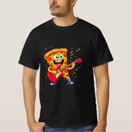 **Rock ’n’ Roll Pizza – Funny Guitar-Playing Slice T Shirt