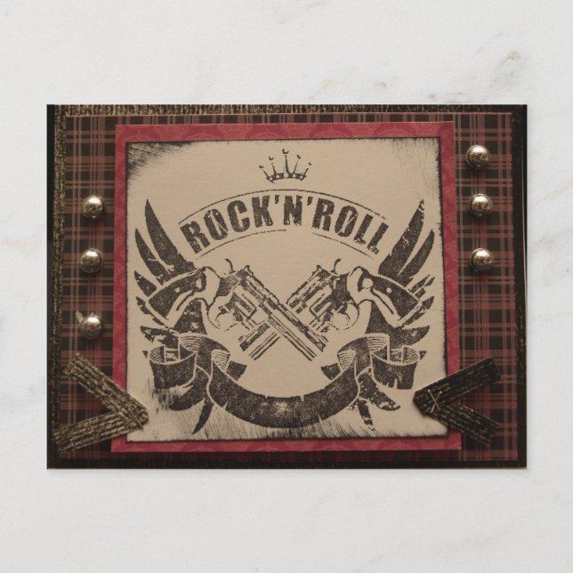 Rock N Roll Postcard Vykort (Framsida)