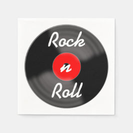 Rock n Roll Record Napkins Pappersservett