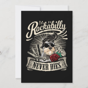 Rock n Roll Rockabilly Hund Schnauzer Hairdresser Inbjudningar