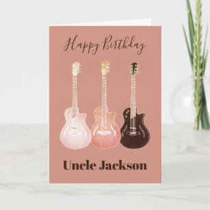 Rock n Roll Rustic Guitars Farbrors Namn Kort