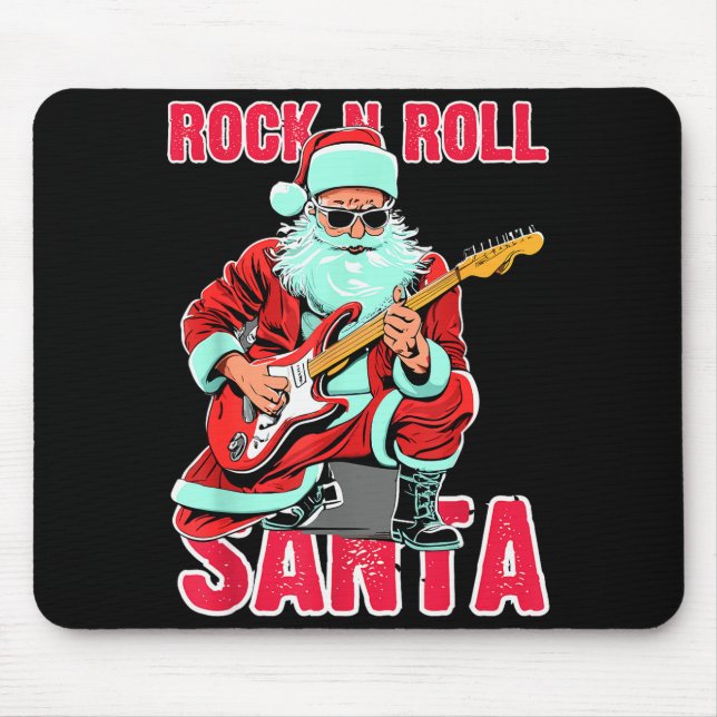 Rock N Roll Santa Playing Guitar Christmas  Musmatta (Framsidan)