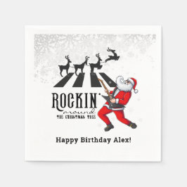 Rock N Roll Santa Rockin' Birthday God Party Pappersservett