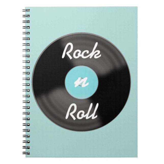 Rock N Roll-Skivhäfte Anteckningsbok Med Spiral (Framsidan)