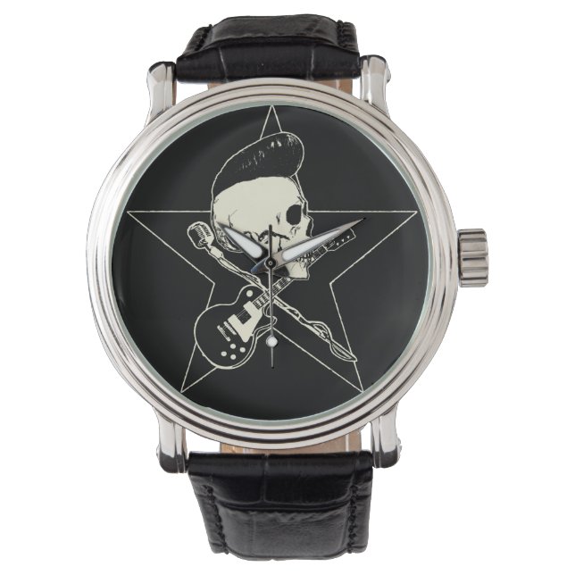 Rock-n-Roll Skull Armbandsur (Framsida)