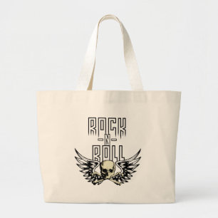 Rock n Roll Skull med Vingar Jumbo Tygkasse