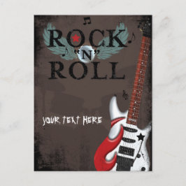 Rock N Roll-stjärna Grunge-fest Event Postkort Inbjudan Vykort