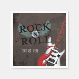 Rock N Roll-stjärna Grunge födelsedagsfest Pappersservett