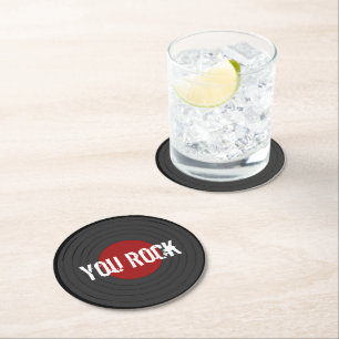 Rock N Roll You STEN Underlägg Papper Rund