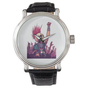 Rock N� Skull � Roligt Punk Skelett Konsert Armbandsur