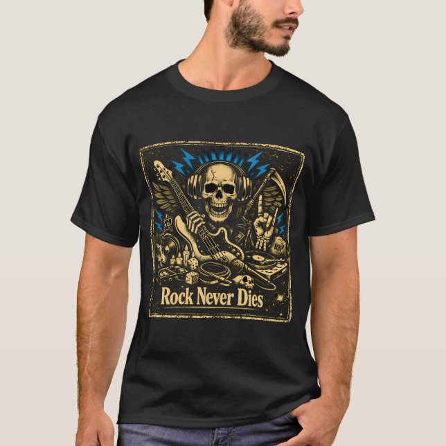 Rock Never Dies – Immortal Rock Spirit Tee (Framsida)