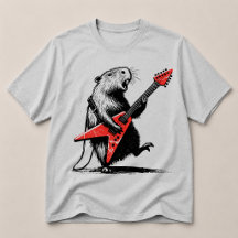 Rock On Capybara som sliter på Elgitarr