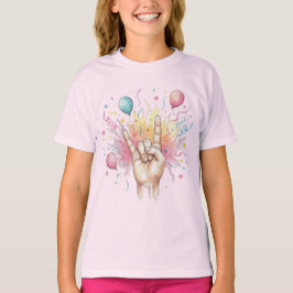 Rock On Födelsedagsfirande - Akvarellballonger T Shirt