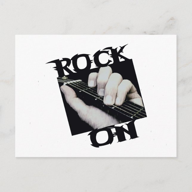 Rock On Gitarrist Vykort (Framsida)