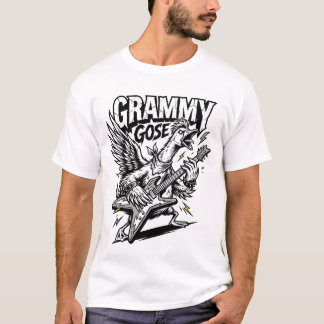 Rock On Honk! Grammy Goose Heavy Metal Guitar Play T Shirt