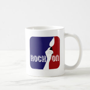 Rock On Musik Sport Fet Rolig Logodesign Kaffemugg