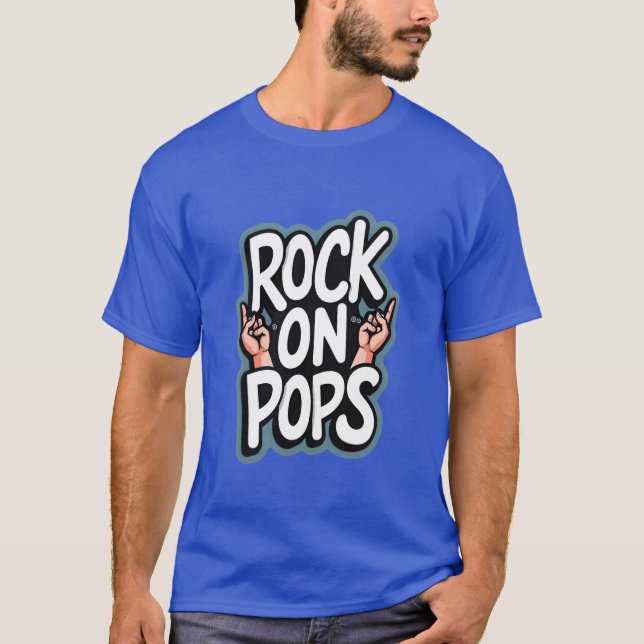 ROCK ON POPS kille T Shirt (Framsida)