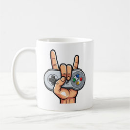 Rock On Retro Controller Gamer Handsksignal Mugg