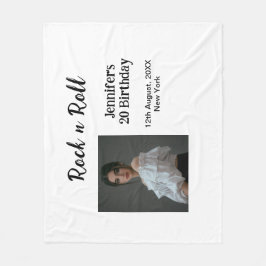 Rock på 20-årsdag för elegant av foto fleecefilt