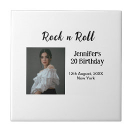Rock på 20-årsdag för elegant av foto kakelplatta