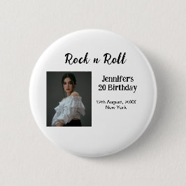 Rock på 20-årsdag för elegant av foto knapp