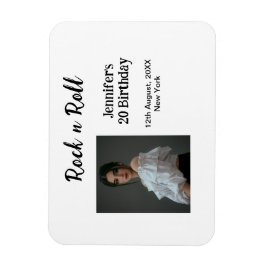 Rock på 20-årsdag för elegant av foto magnet