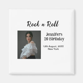 Rock på 20-årsdag för elegant av foto magnet